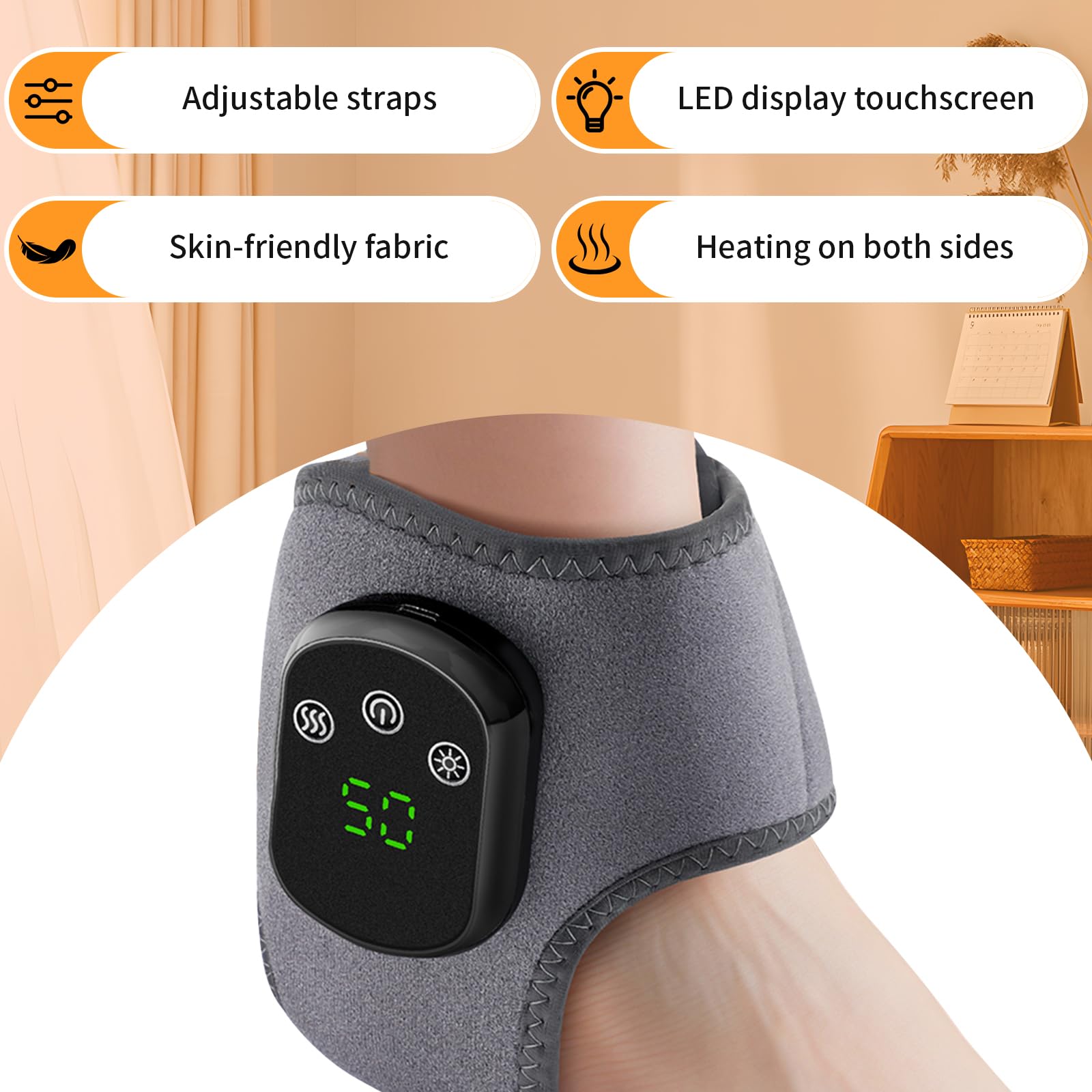 HUAJUN Foot Massager features ergonomic design for secure fit.