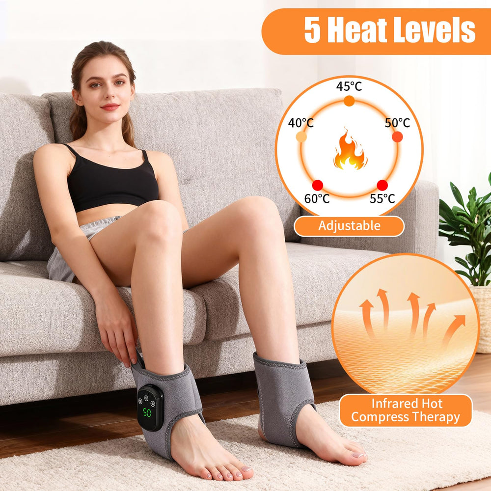 HUAJUN Foot Massager powered by rechargeable battery for cordless use.