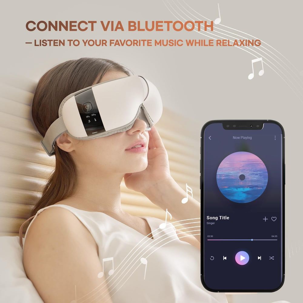 HuBDIC HubiCare eye massager in velvet storage pouch for portability.