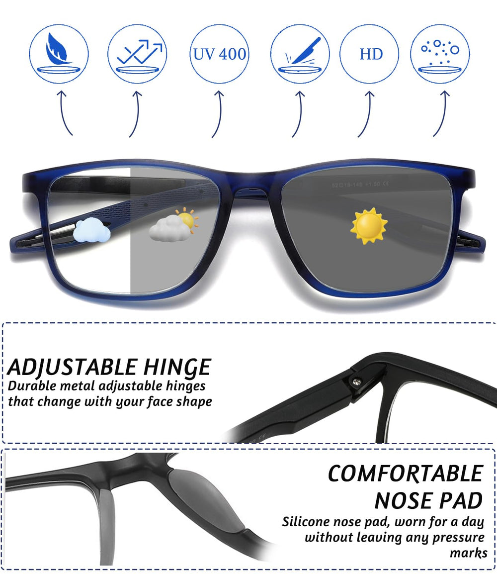 Hubeye glasses feature soft silicone nose pads for all day comfort