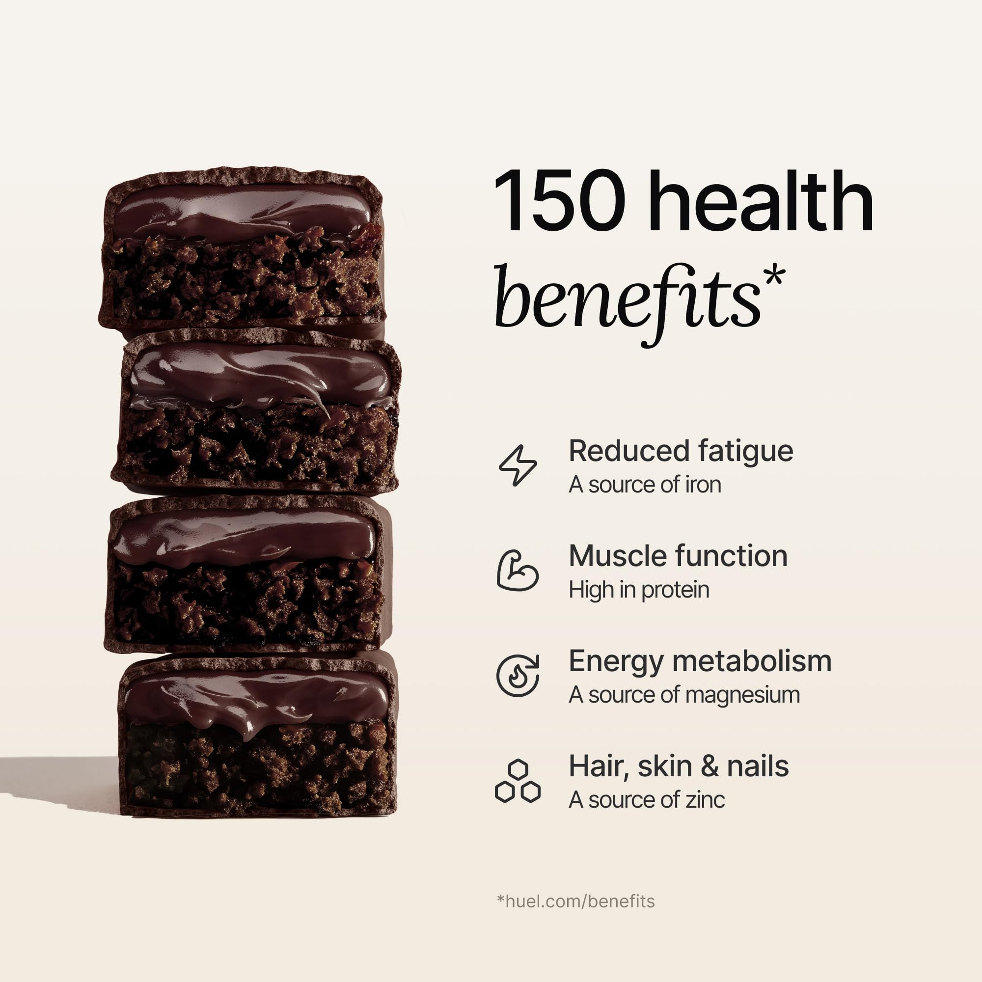Huel bar emphasizing fiber for digestive support.