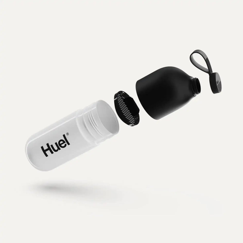 Huel Black Edition shaker bottle internal grid for smooth, lump-free mixing.