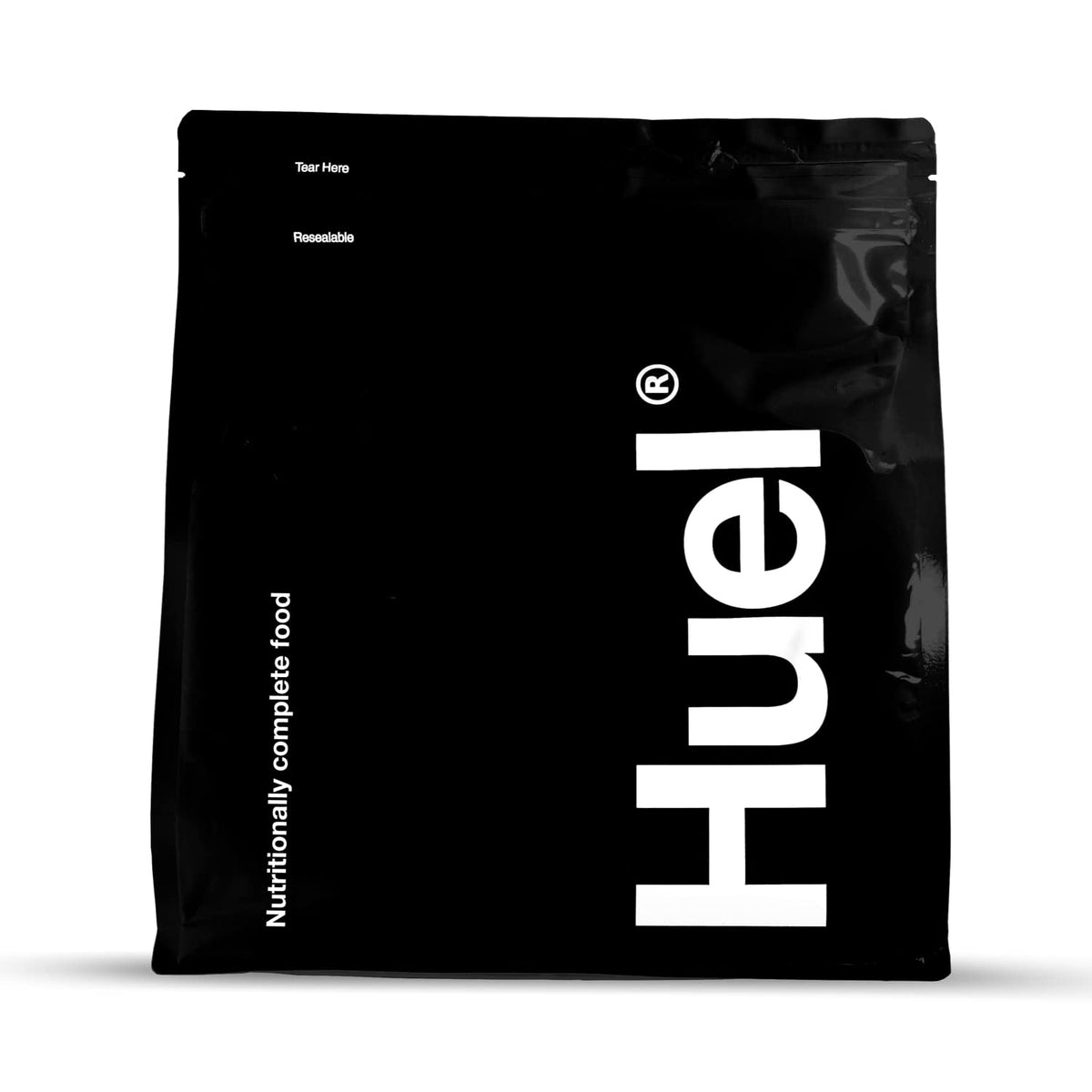 Huel Black Edition Vanilla bottle with LastFuel scoop for quick protein-packed meals.