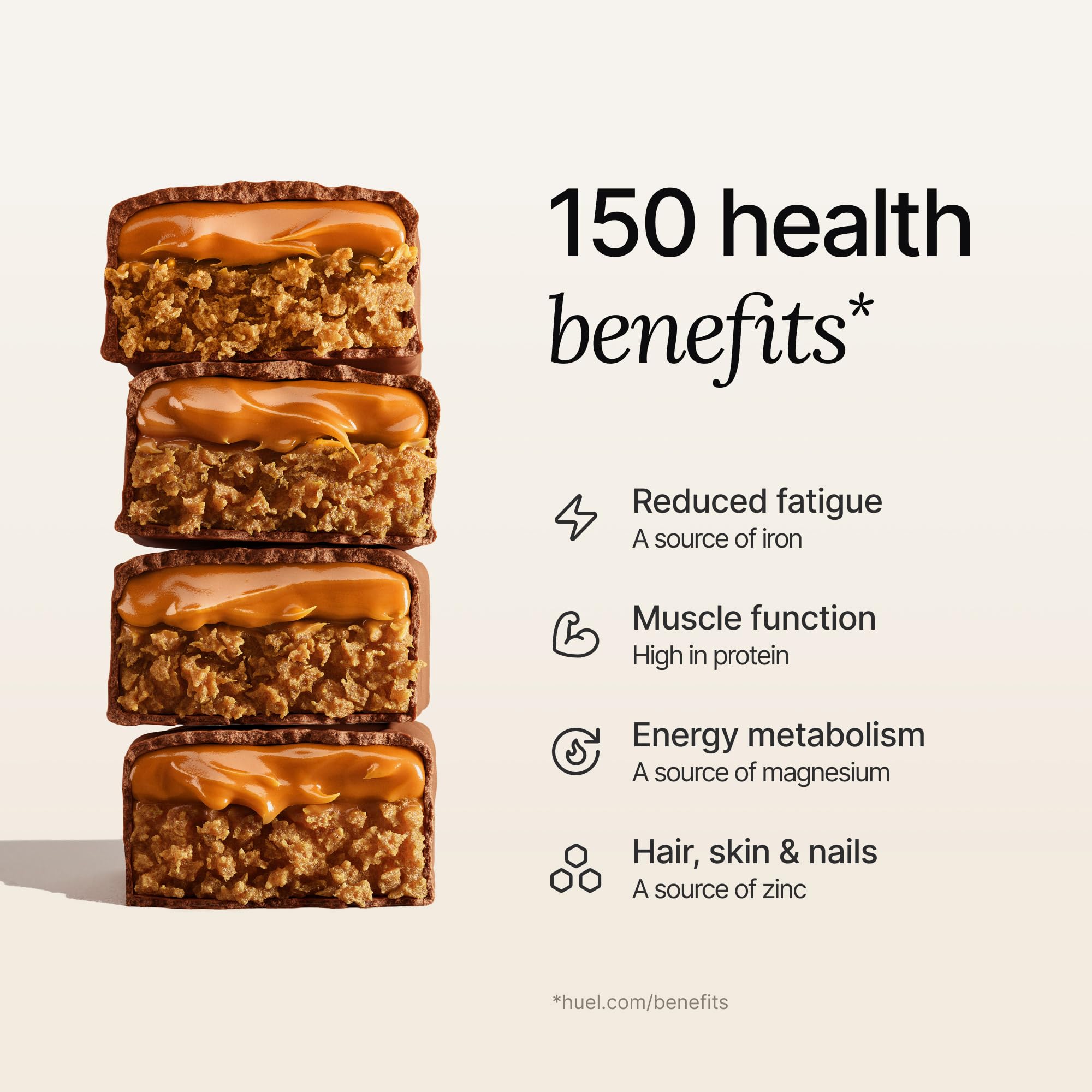 Huel nutrition bar ingredients shot with vitamins and minerals labels, a nutrient-rich snack.