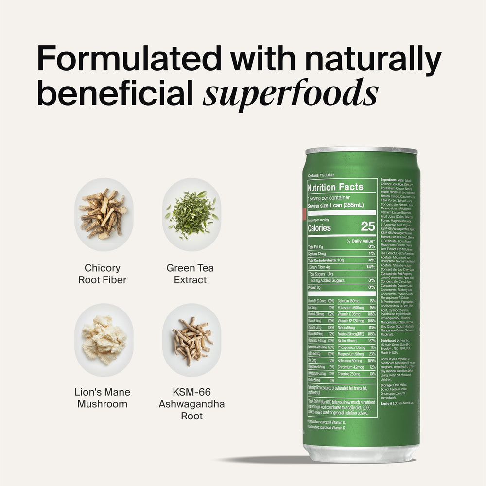 Multipack of Huel Daily Greens Peach Hibiscus for home or on the go