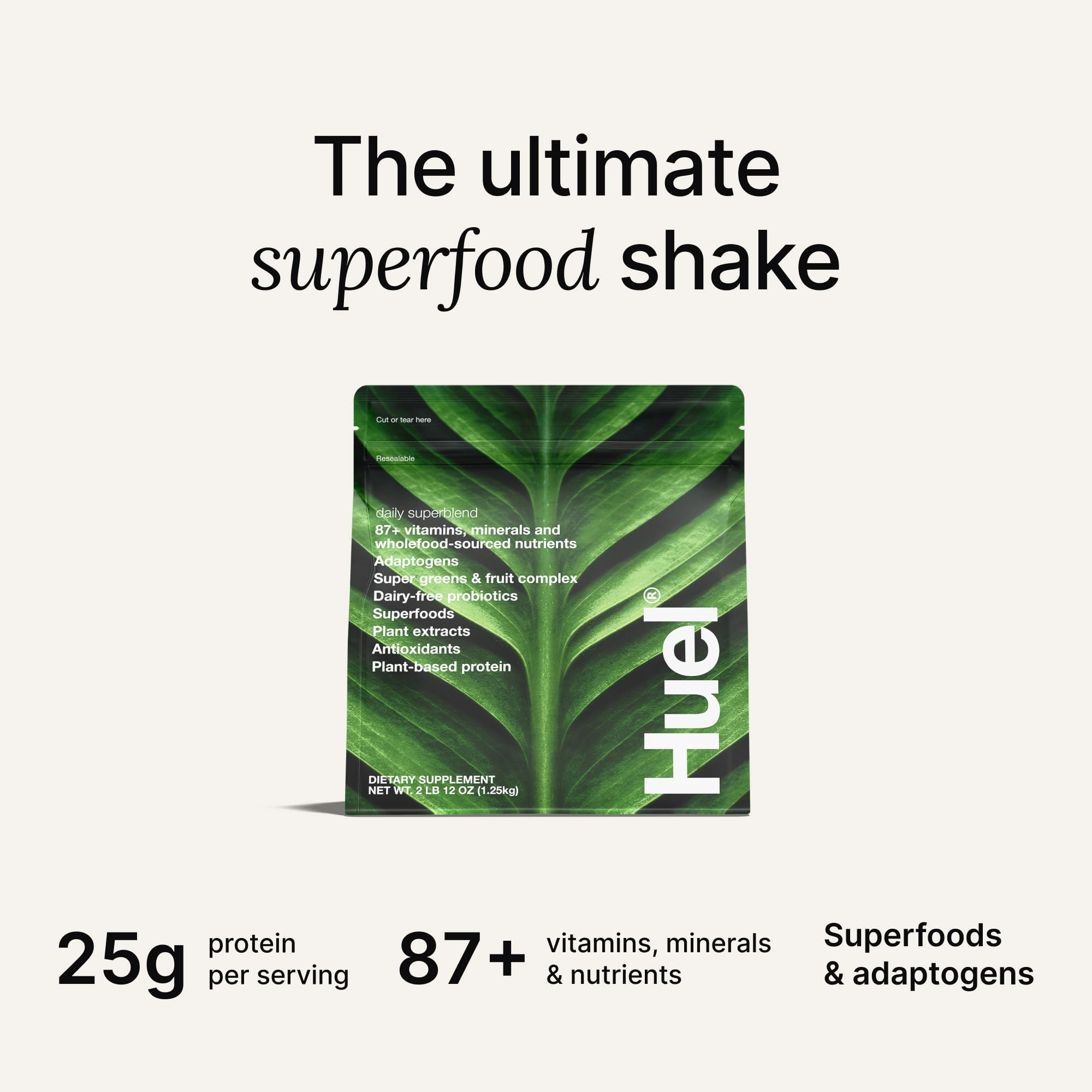 Huel Vanilla shake with powder and ice for a creamy energy boost.