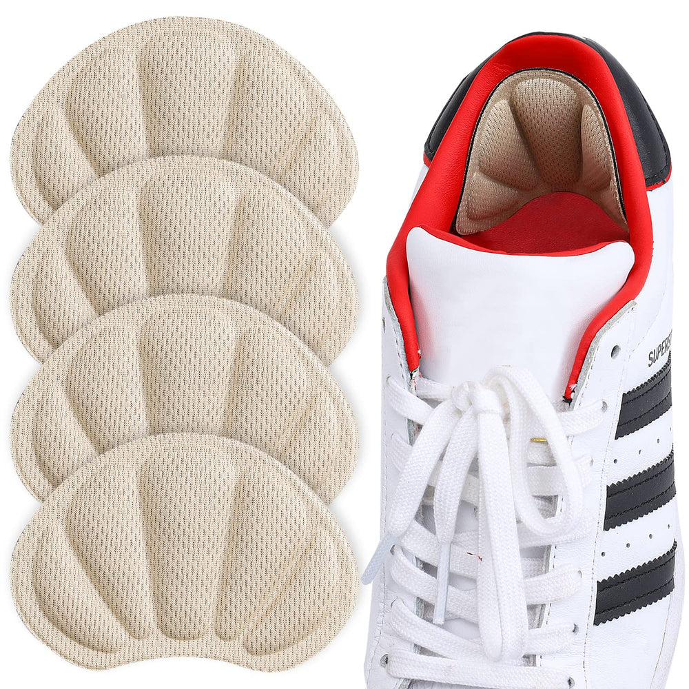 Huethy back of heel cushion inserts in beige reduce rubbing for all day comfort