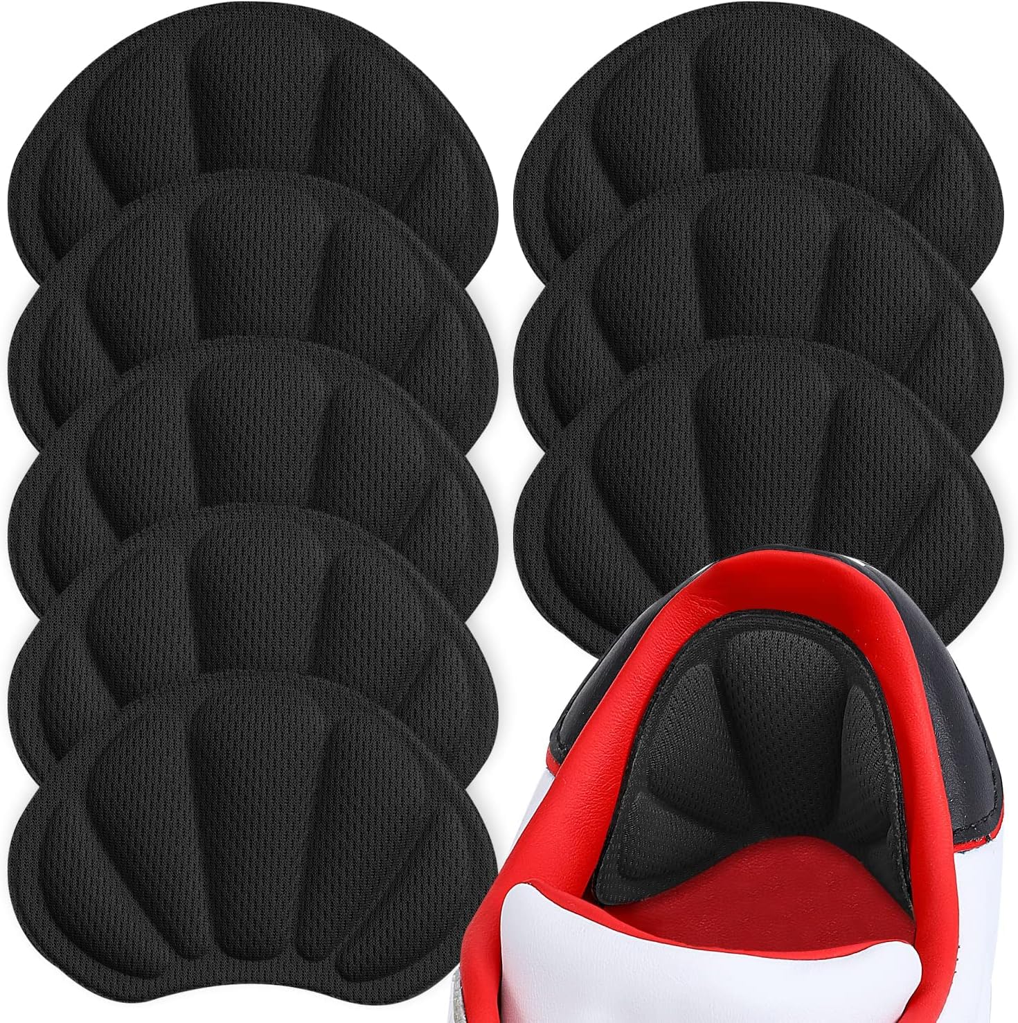 Huethy back-of-heel cushion pad with adhesive on shoe, preventing slipping