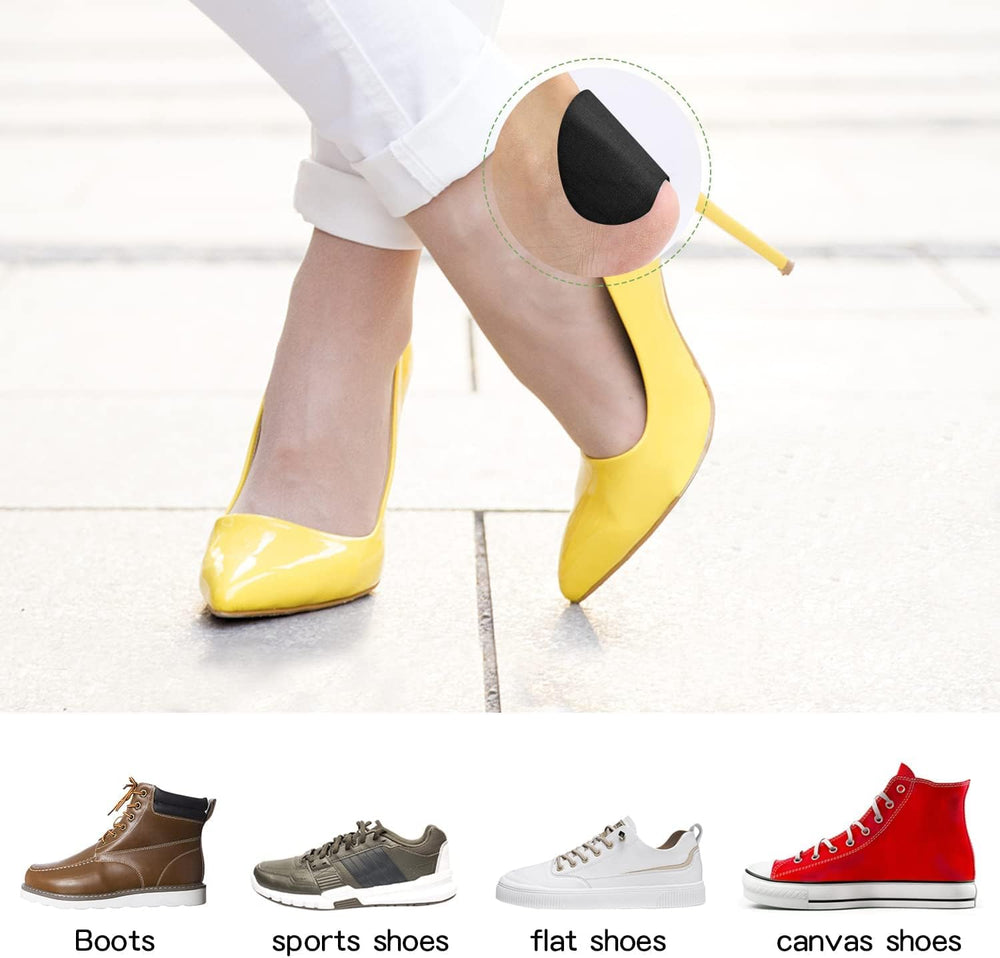 Huethy breathable leather foam heel pad for all-day comfort