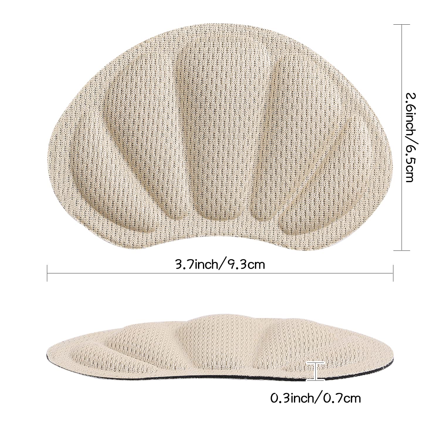 Huethy mesh grip pad keeps heel liners secure during long wear
