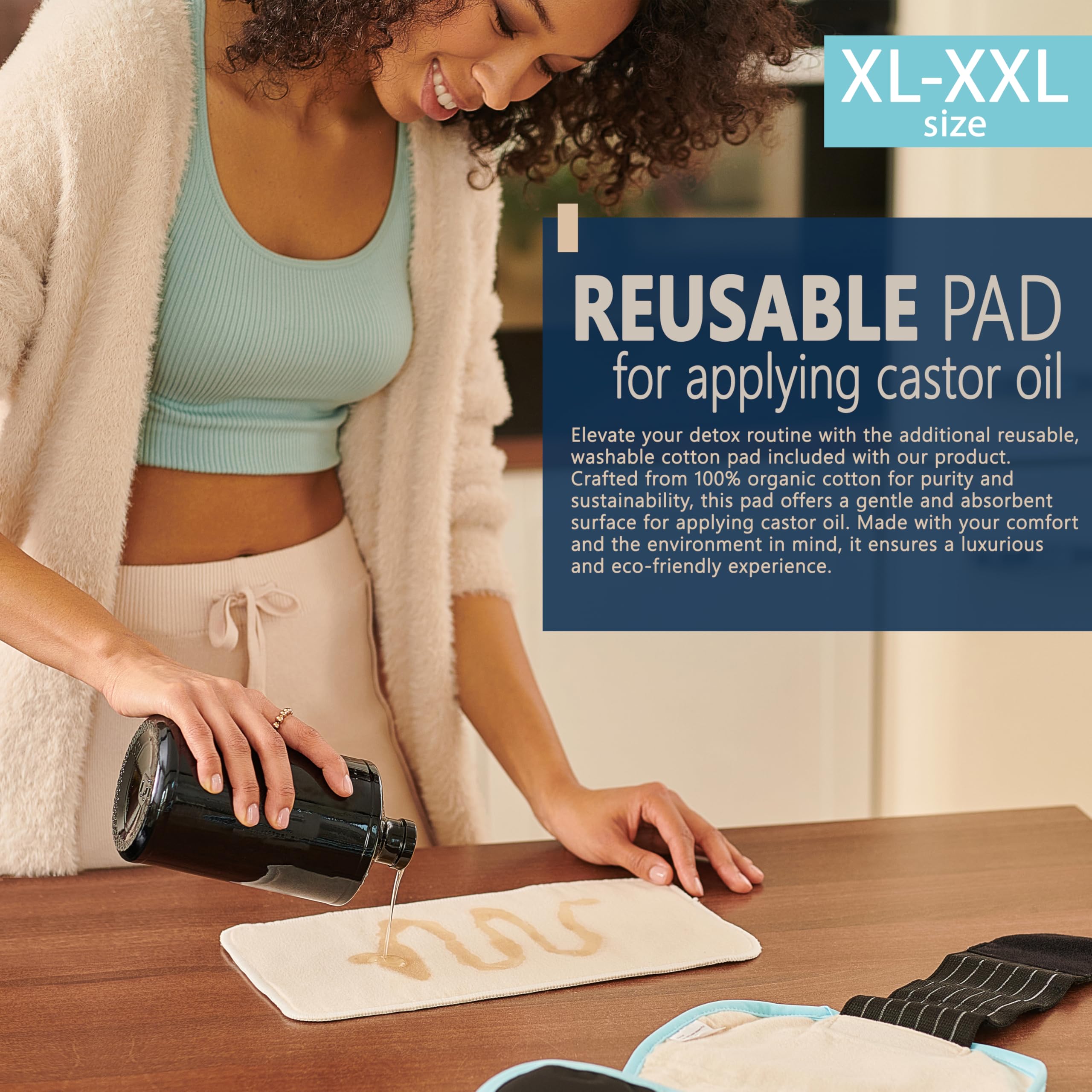 HUFL Castor Oil Pack Wrap leak-proof outer layer protects clothing