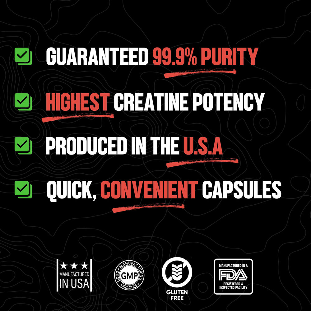 Huge Supplements creatine monohydrate capsules packaging shows easy daily integration