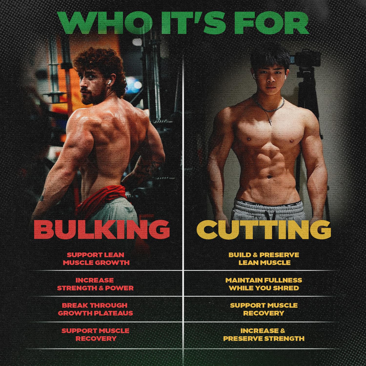 Huge Supplements Sapogenix on a workout scene with a dumbbell, suggesting strength and recovery benefits