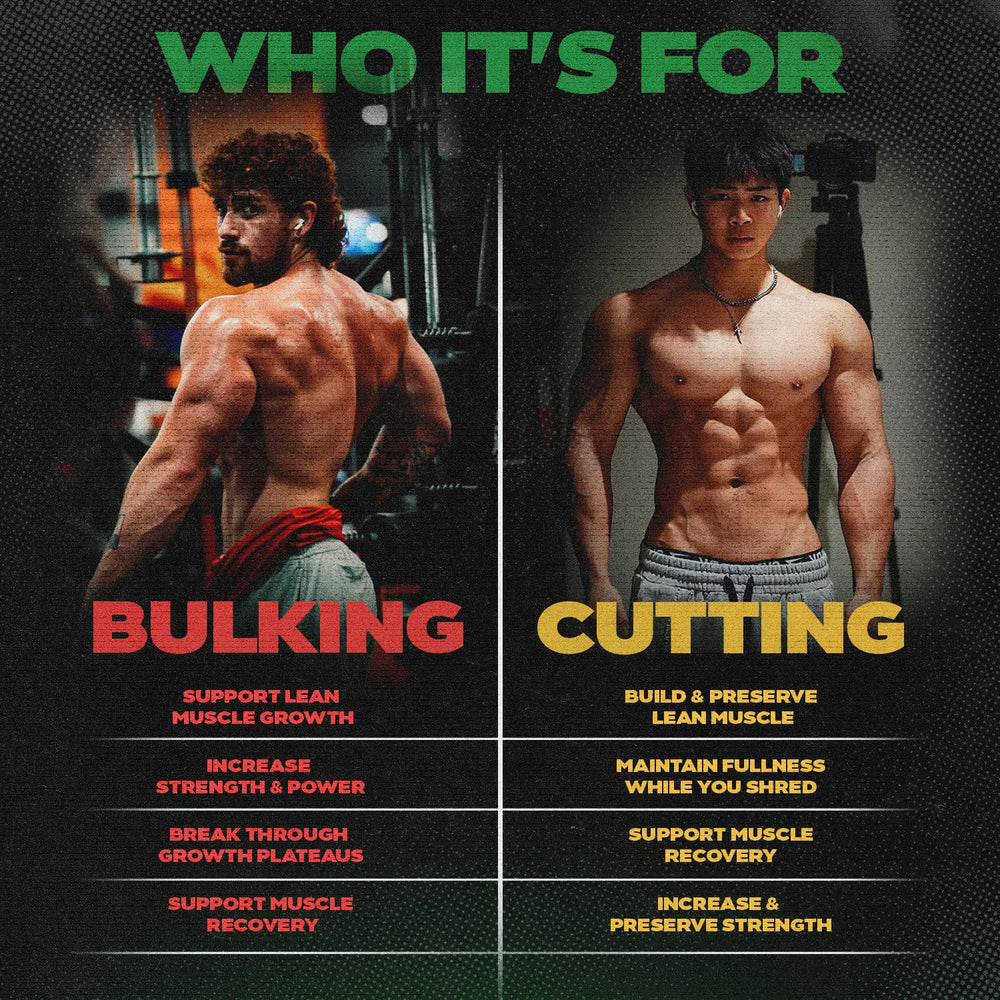 Huge Supplements Sapogenix on a workout scene with a dumbbell, suggesting strength and recovery benefits