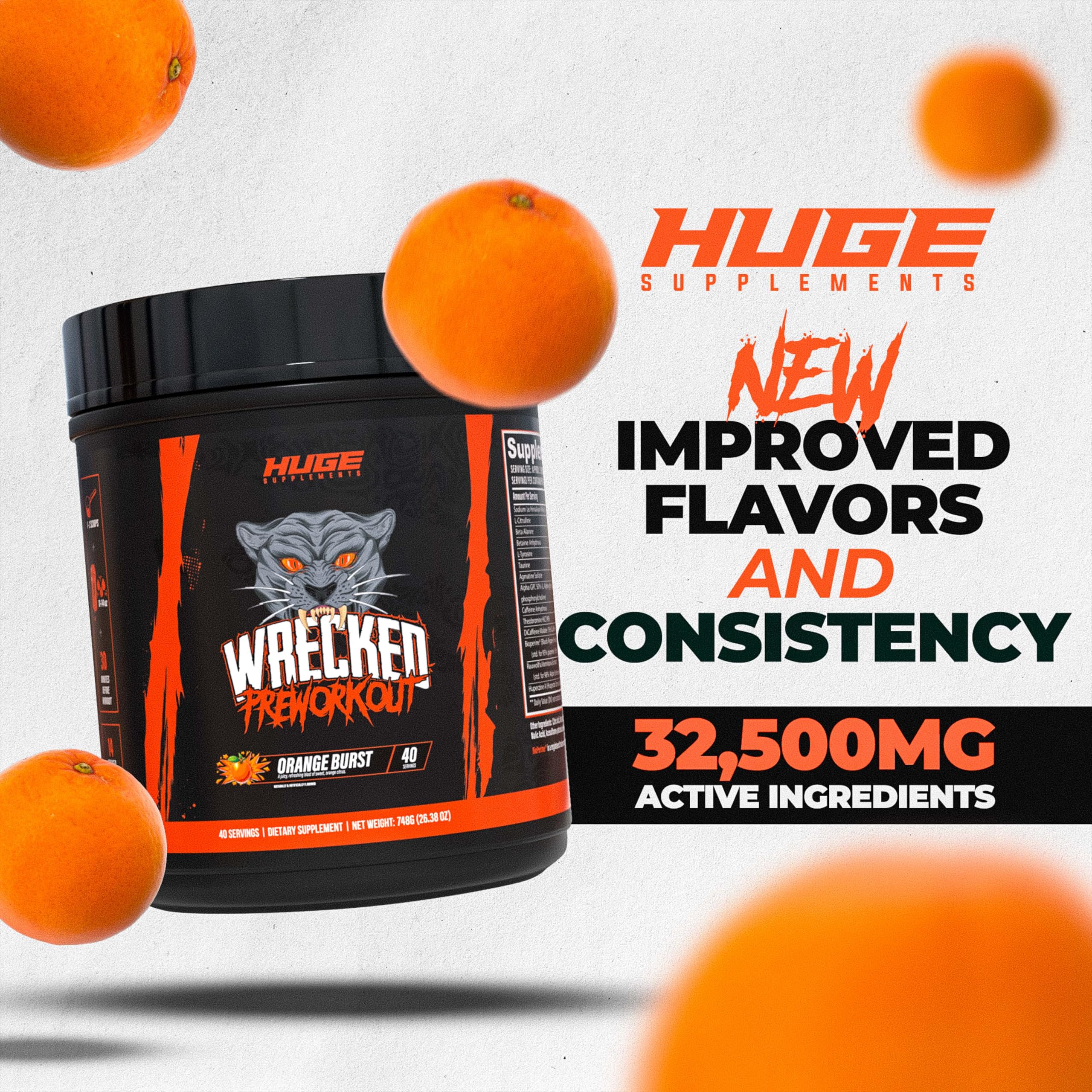 Ready-to-use Wrecked pre-workout serving before a workout