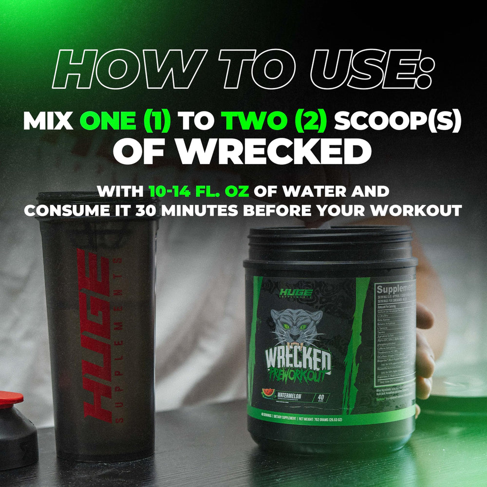 Huge Supplements Wrecked in action during a high-intensity training session.