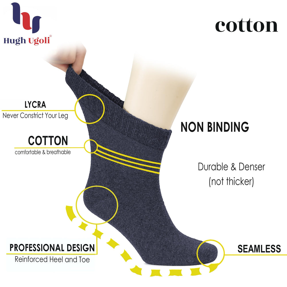 Hugh Ugoli diabetic ankle socks with reinforced toes and heels.