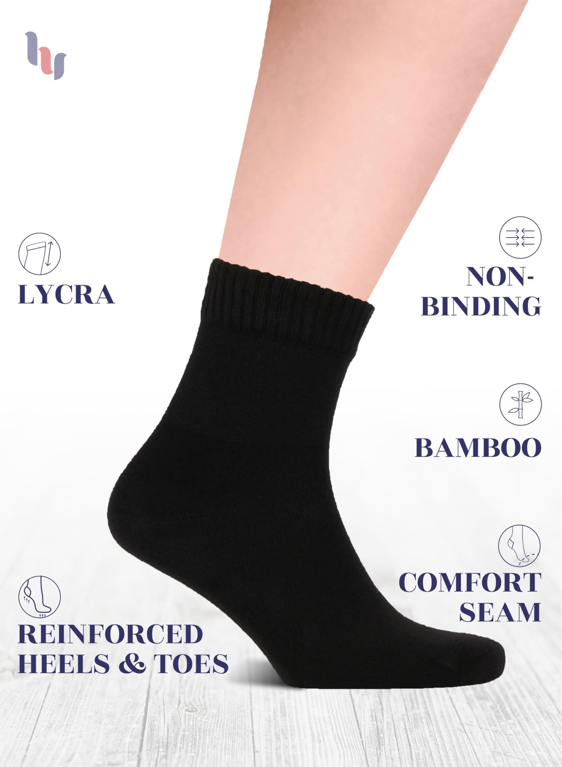 Hugh Ugoli men's diabetic socks, seamless toe for smooth wear and reduced irritation