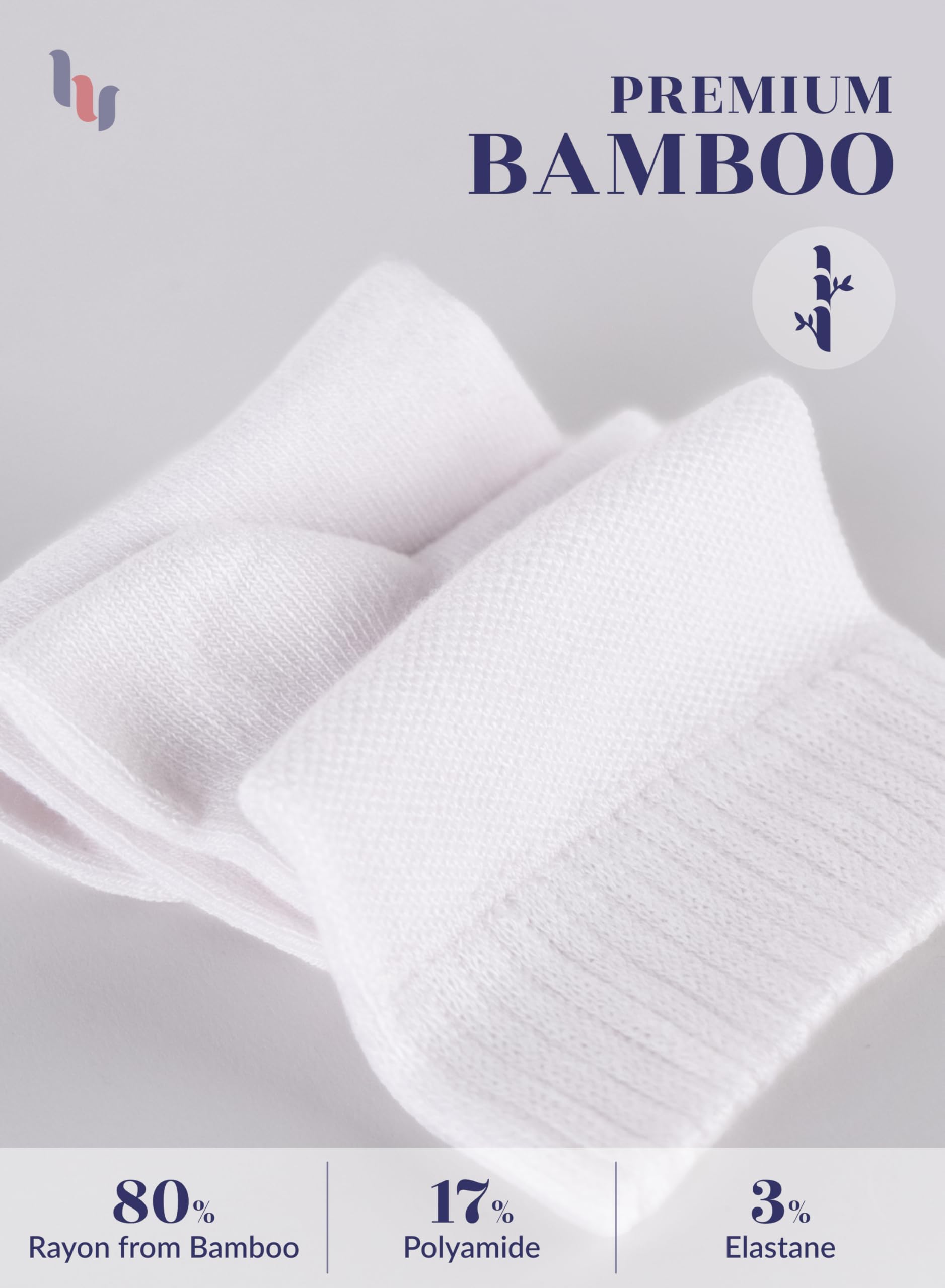 Hugh Ugoli white ankle-length diabetic socks with reinforced toes and heels