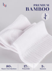 Hugh Ugoli white ankle-length diabetic socks with reinforced toes and heels