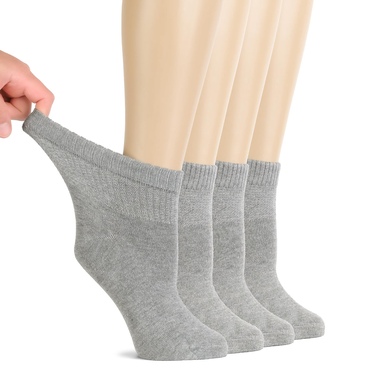 Hugh Ugoli diabetic socks for women with breathable ankle knit for all-day comfort.