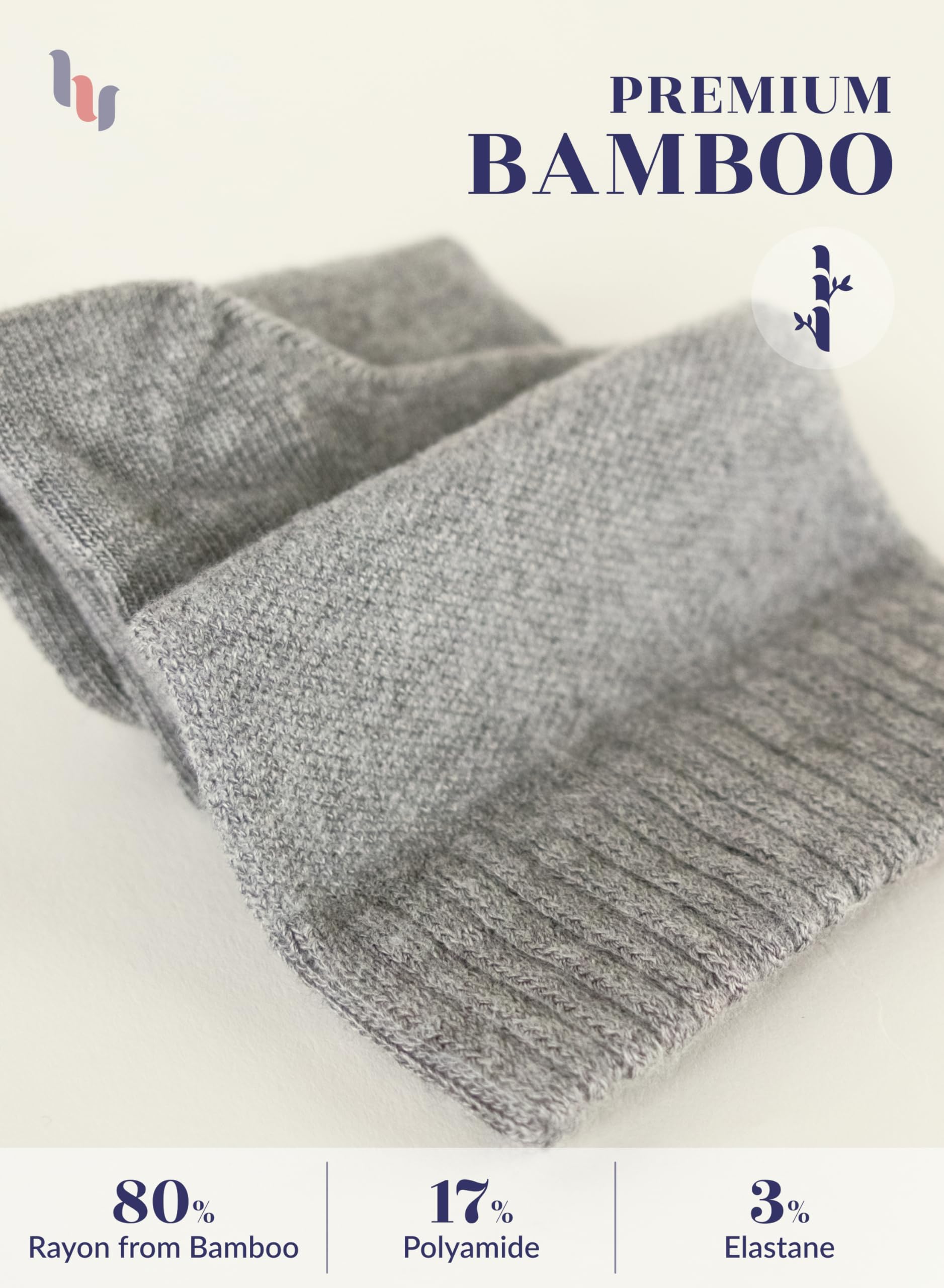 Light grey four-pair pack offers versatile all-season wear.