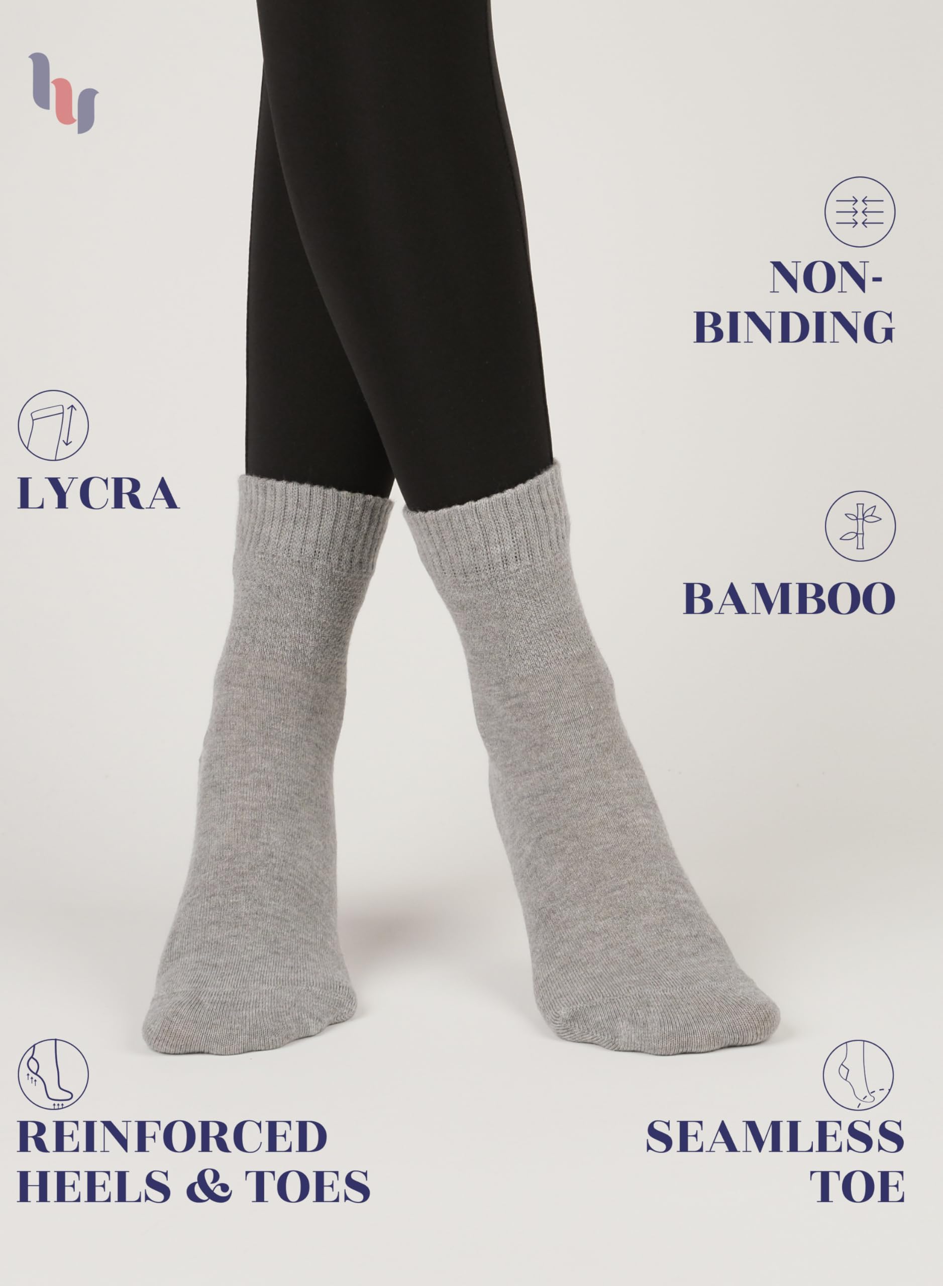 Non-binding top design provides gentle support without constriction during daily activities.
