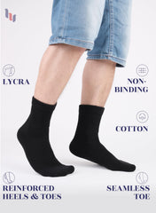 Hugh Ugoli extra wide top diabetic socks provide easy on/off.