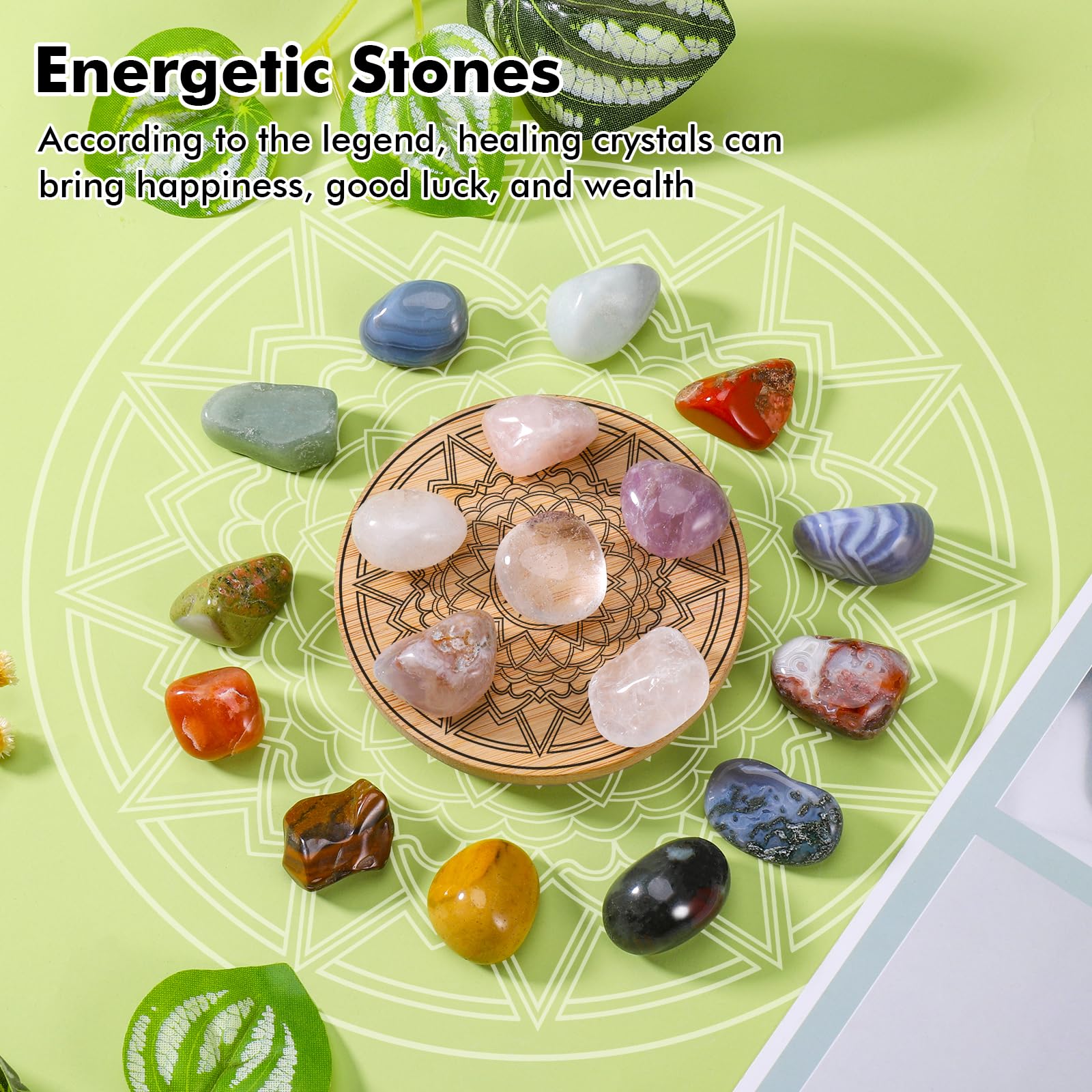 Huiguli crystal grid meditation with diverse stones for intention