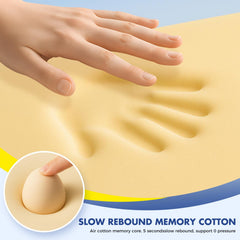 Soft fabric wrap on HuixinLine neck massager pillow for comfortable home use.