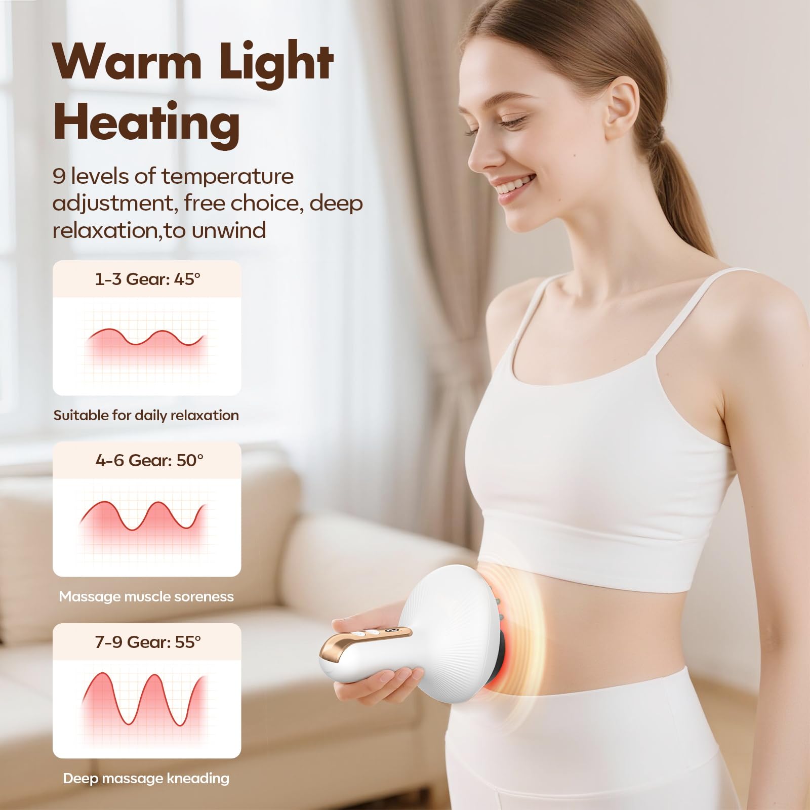 HuixinLine massager used on leg for relaxation and circulation.