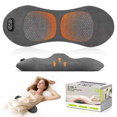 HuixinLine back massager front view showing compact ergonomic pillow for targeted lower back relief