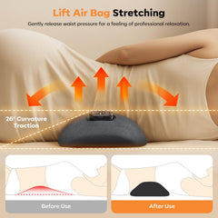 HuixinLine Smooth Triple Fusion lumbar pillow in traction mode easing lower back stiffness