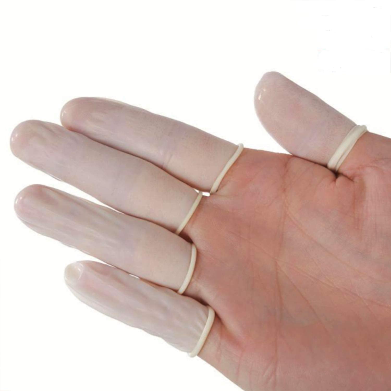 Hulless finger cots rolled latex texture emphasizes flexible, non-slip grip