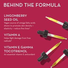HUM Arctic Repair lingonberry seed oil detail highlights natural omega blend.