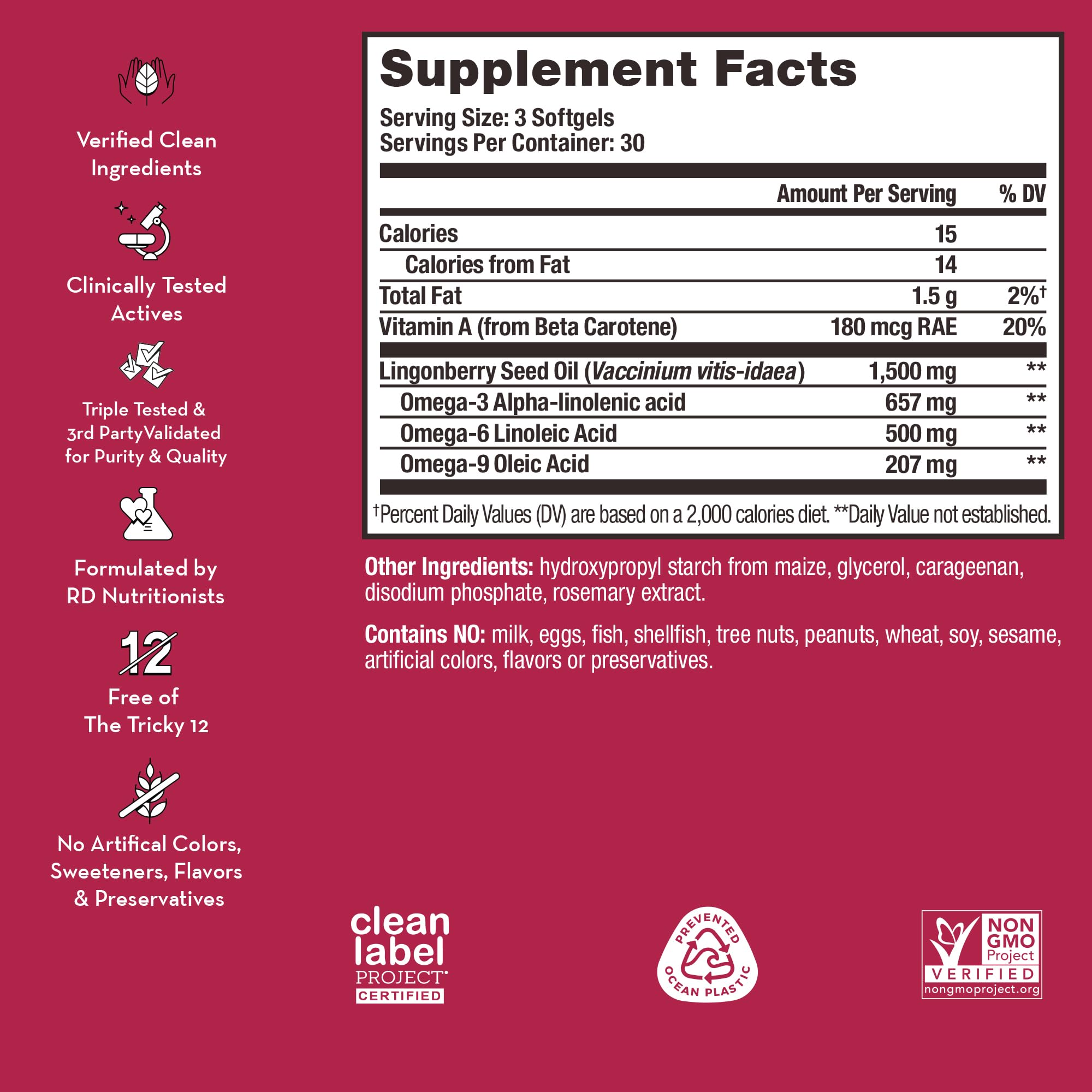 HUM Arctic Repair softgels with omega-3-6-9 for easy daily use.
