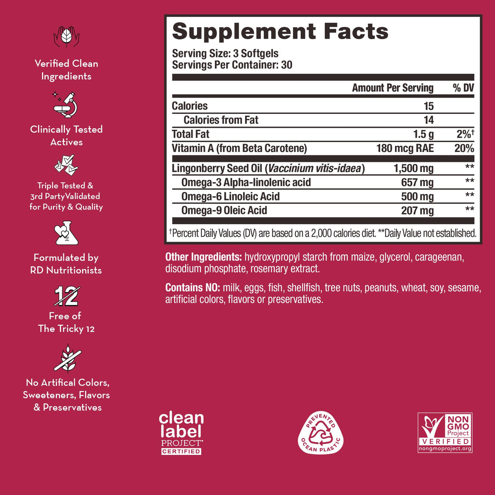 HUM Arctic Repair softgels with omega-3-6-9 for easy daily use.