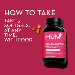 HUM Arctic Repair vitamins A and E capsules for antioxidant skin support.