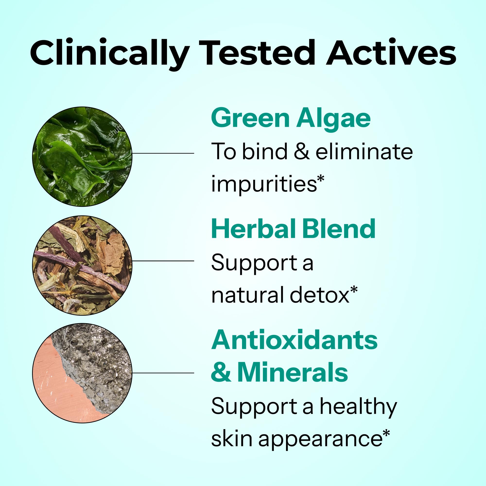 Hum Daily Cleanse chlorella tablets emphasize green algae for gentle cleansing.