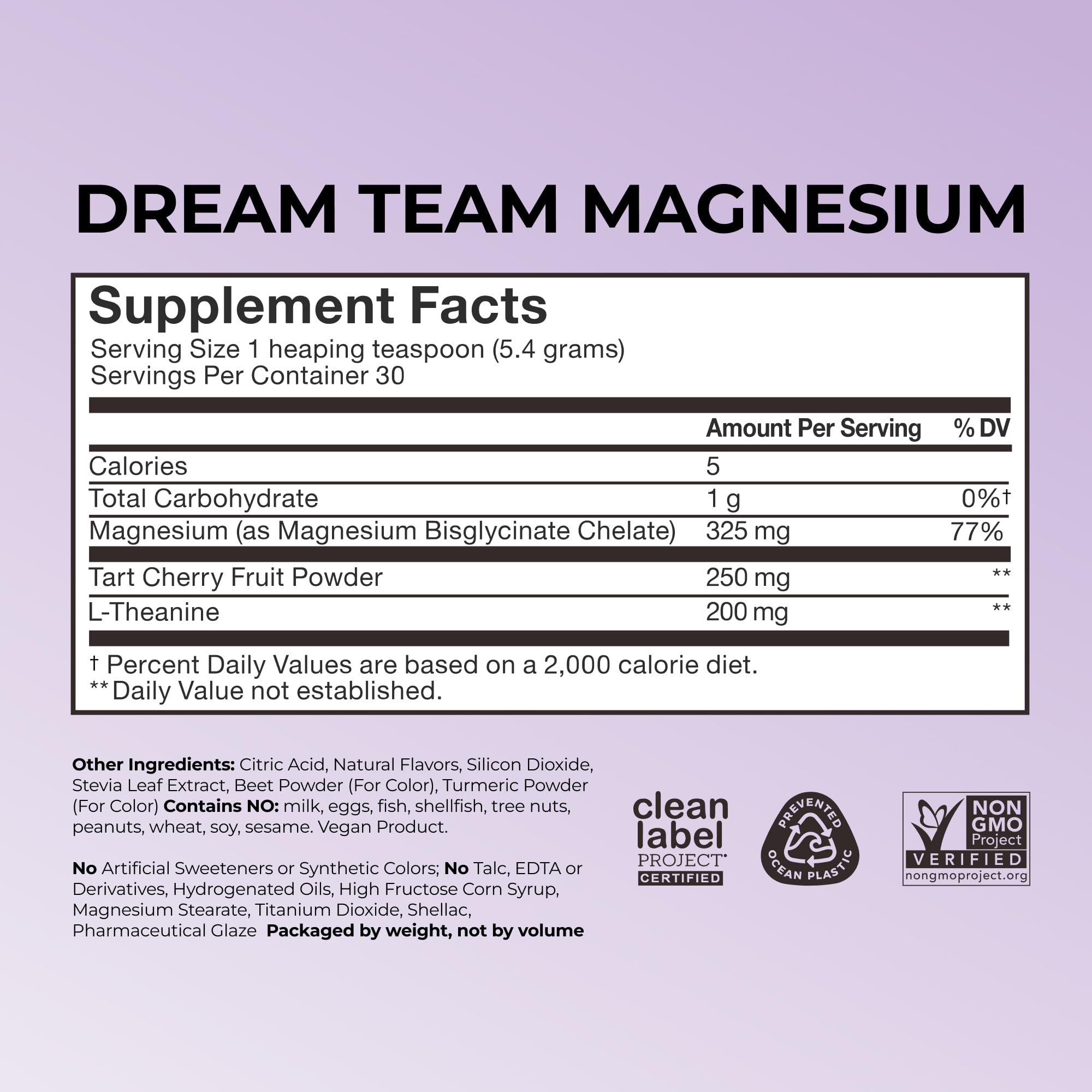 HUM Dream Team gluten-free and vegan formulation for a clean label.