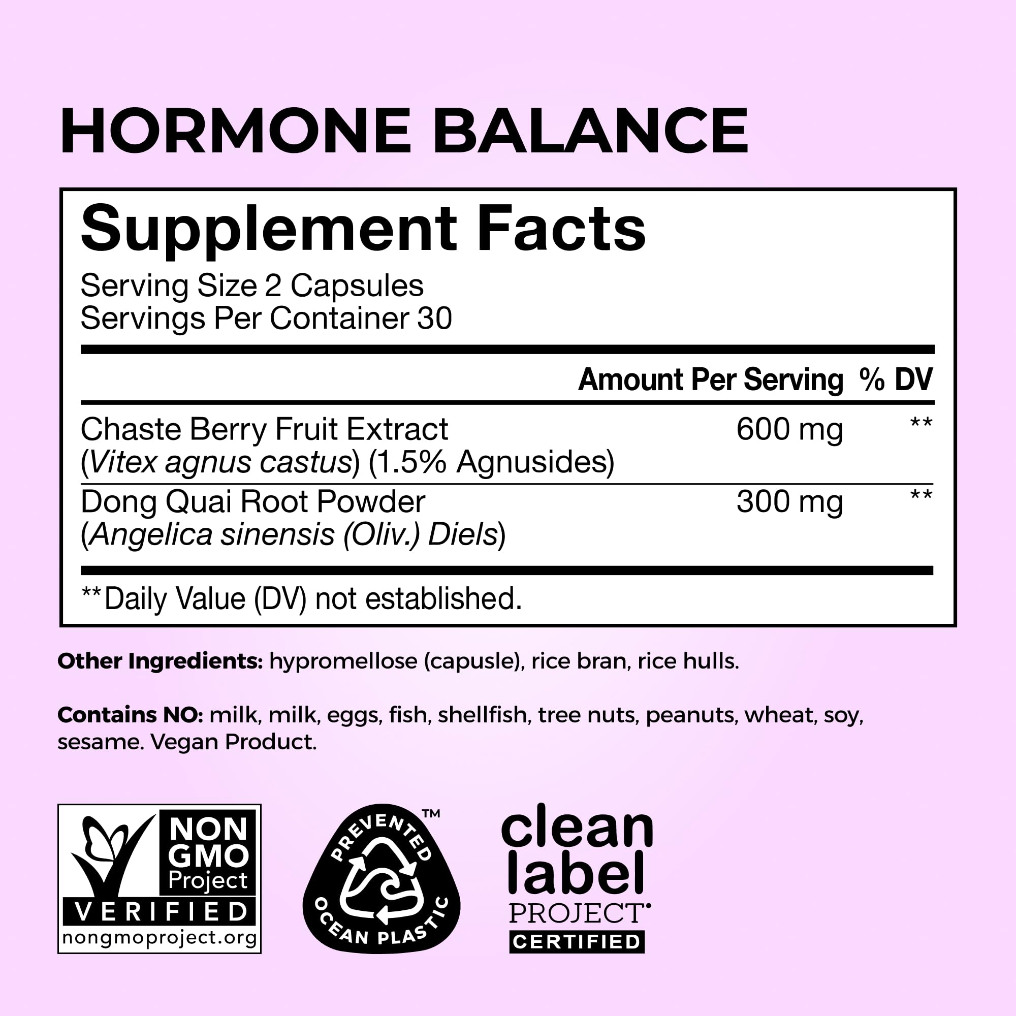 Illustration of daily dosage for Hum Hormone Balance showing 2 capsules