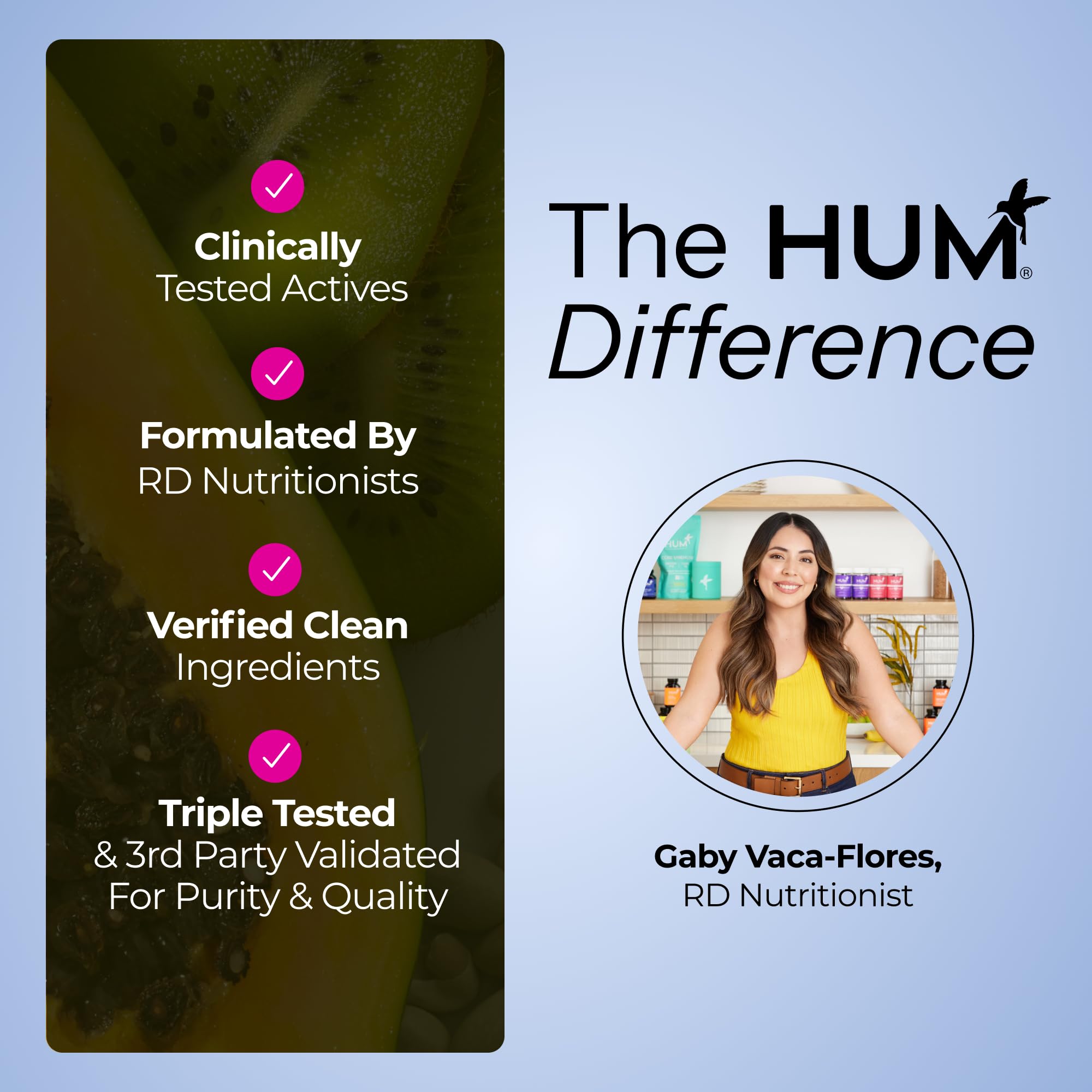 Hum Mighty Night vegan packaging emphasizes clean label and quality