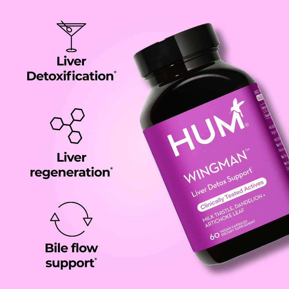Hum milk thistle capsules close-up highlighting Silymarin for liver support.