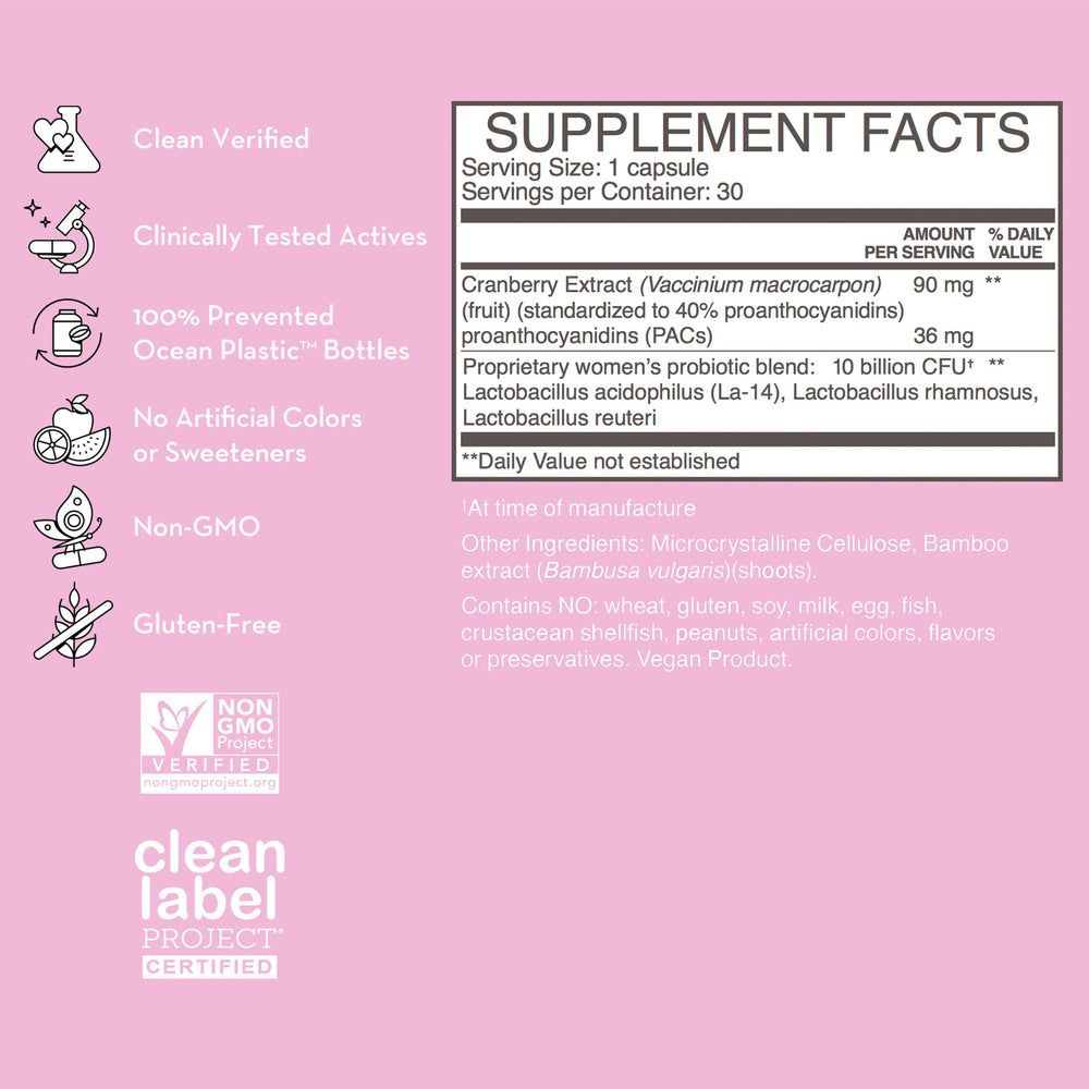 Clean label packaging emphasizing purity and safety standards.
