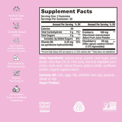 HUM SOS PMS Gummies jar closeup highlights the plant-based formula for cycle-related changes.