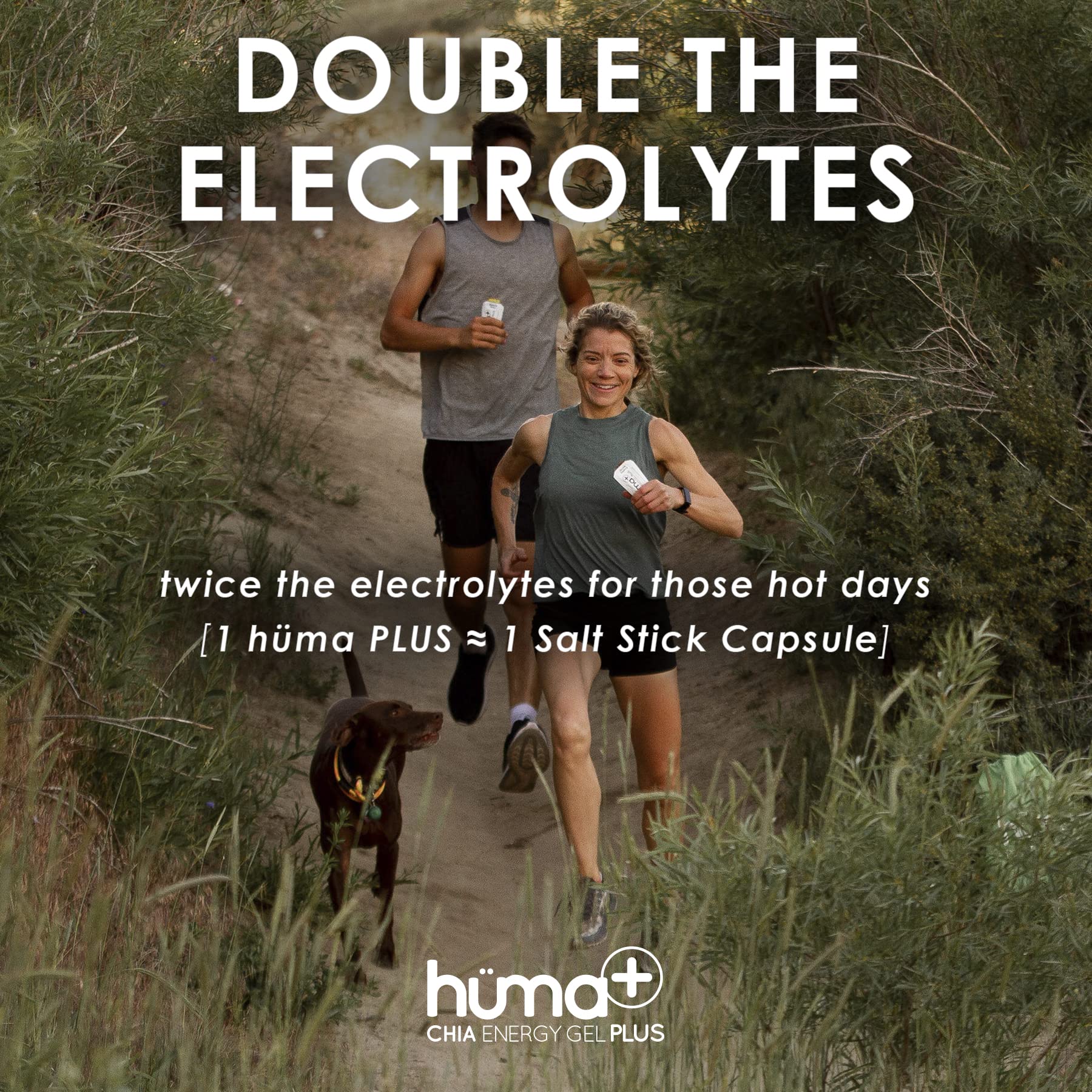 Huma Chia Energy Gel original raspberry caffeine option supports sustained focus during long rides.