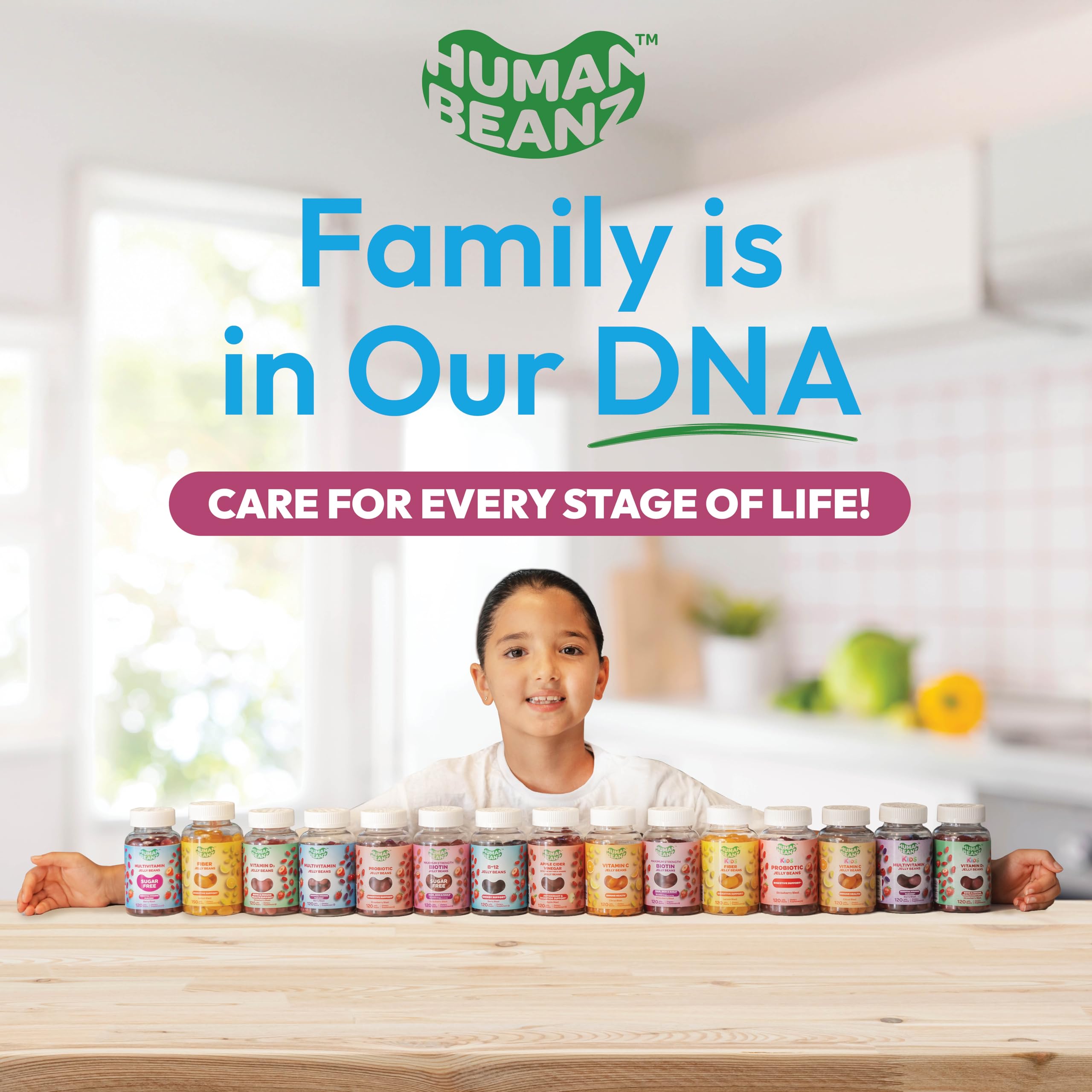 Berry Blast jelly beans snack moment with Human Beanz branding.