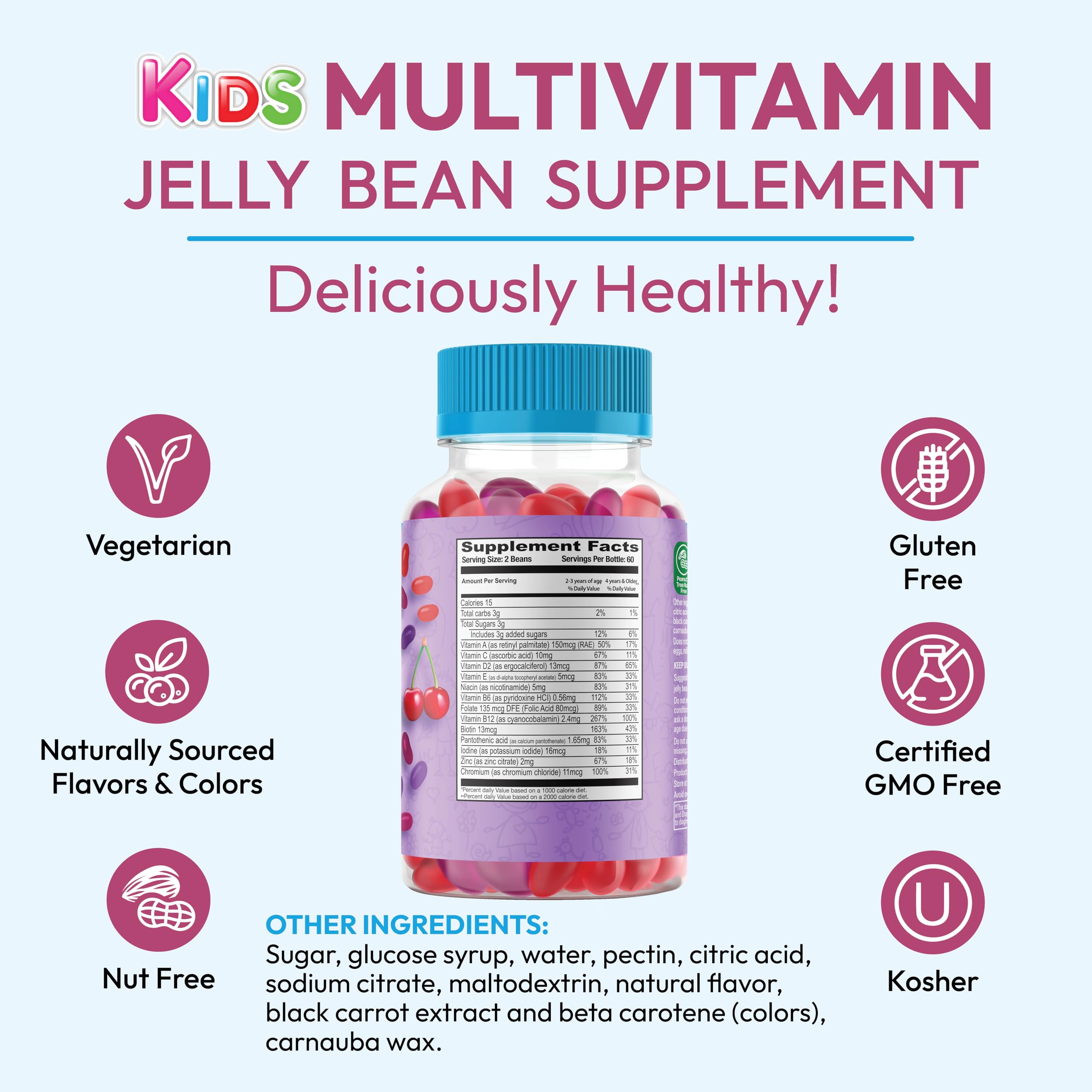 Gluten-free and nut-free jelly beans by Human Beanz for dietary safety.
