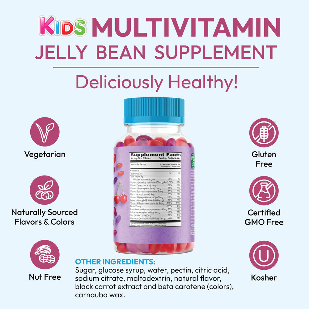 Gluten-free and nut-free jelly beans by Human Beanz for dietary safety.