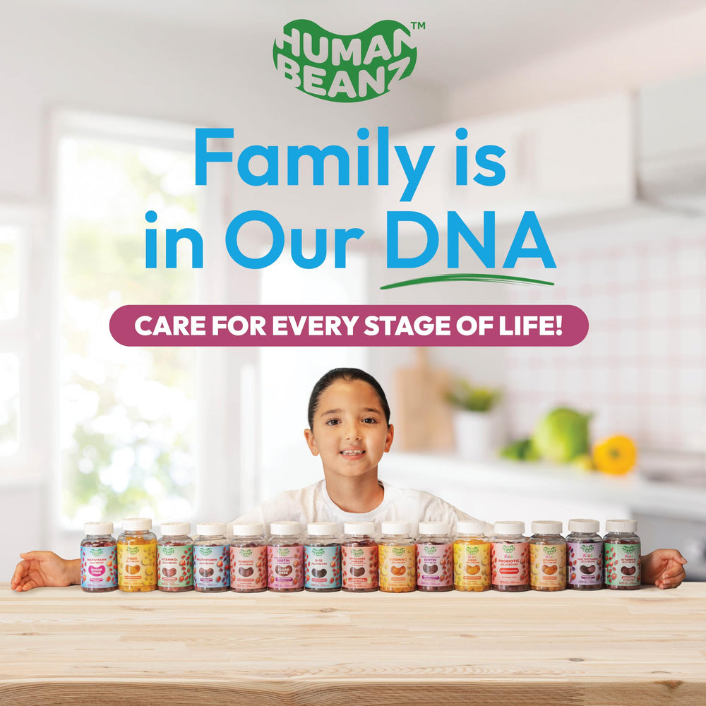 Human Beanz jelly beans daily routine setup for convenient supplementation.